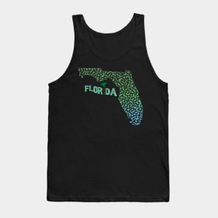 Florida State Outline Maze & Labyrinth Tank Top